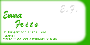 emma frits business card